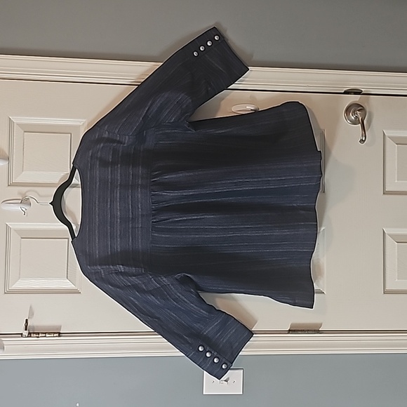 Navy Blue Blazer Business Casual Office Wear Elegant Wear - Picture 5 of 15